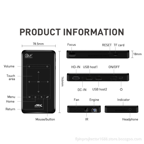 DLP Mini LED Multimedia Android Projector
